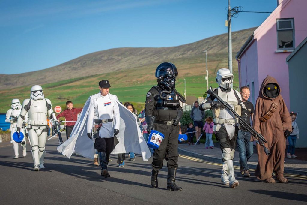 Stormtroopers taking part in the charity parade