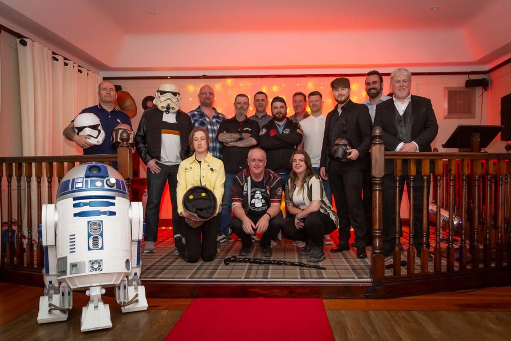 Awards gala participants posing